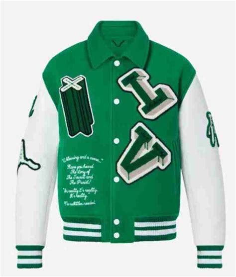 green lv jacket|louis vuitton varsity jacket blue.